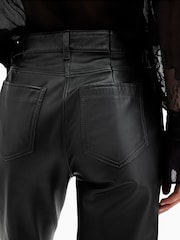 AllSaints Black Saige Lea Trousers - Image 6 of 8