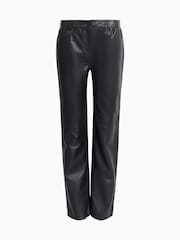 AllSaints Black Saige Lea Trousers - Image 8 of 8