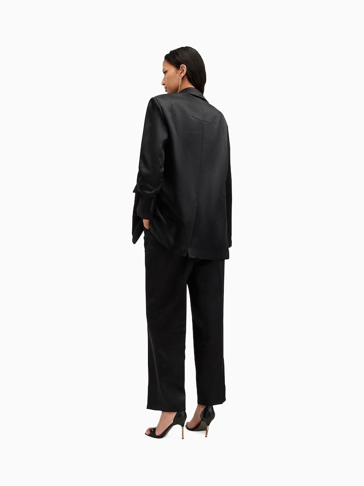 AllSaints Black Sae Trousers - Image 2 of 7