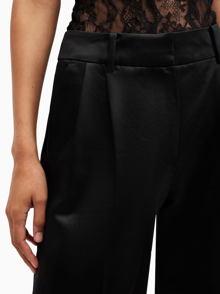 AllSaints Black Sae Trousers - Image 5 of 7