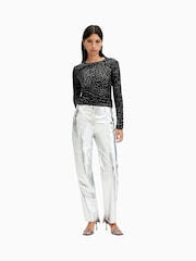 AllSaints Black Eris Leppo Top - Image 3 of 6