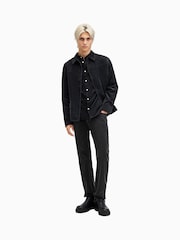 AllSaints Black Birchwood Long Sleeve Shirt - Image 5 of 7