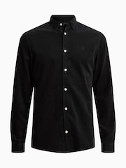AllSaints Black Birchwood Long Sleeve Shirt - Image 7 of 7