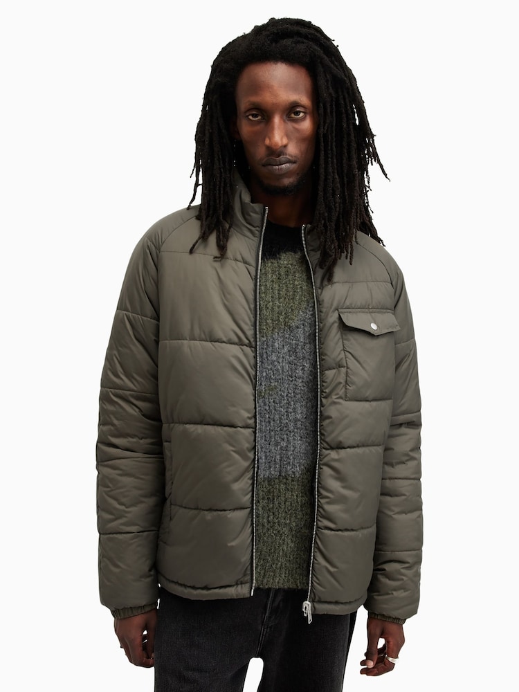 AllSaints Green Griffin Rev Jacket - Image 1 of 10