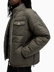 AllSaints Green Griffin Rev Jacket - Image 6 of 10