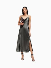 AllSaints Grey Hadley Dress - Image 1 of 6