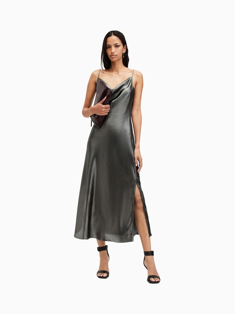 AllSaints Grey Hadley Dress - Image 1 of 6