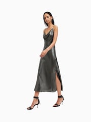 AllSaints Grey Hadley Dress - Image 3 of 6