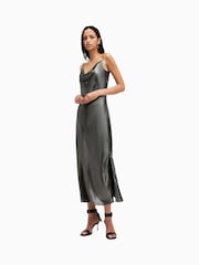 AllSaints Grey Hadley Dress - Image 4 of 6