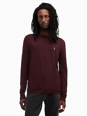 AllSaints Red Mode Merino Crew Neck Jumper - Image 1 of 6