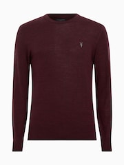 AllSaints Red Mode Merino Crew Neck Jumper - Image 6 of 6