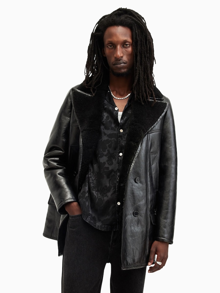 AllSaints Black Selkirk Jacket - Image 1 of 6