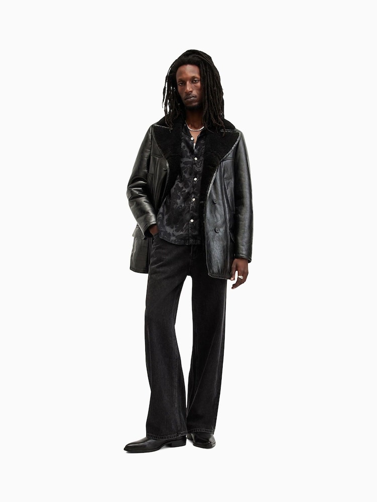 AllSaints Black Selkirk Jacket - Image 3 of 6