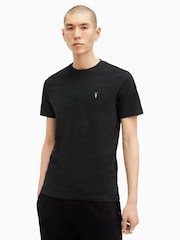 AllSaints Green/Brown/Black Brace Short Sleeves Crew T-Shirts 3 Pack - Image 4 of 7