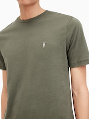 AllSaints Green/Brown/Black Brace Short Sleeves Crew T-Shirts 3 Pack - Image 5 of 7