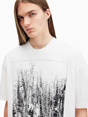 AllSaints White Bracken Short Sleeve Crew Neck Cotton T-Shirt - Image 2 of 7