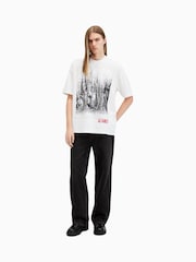 AllSaints White Bracken Short Sleeve Crew Neck Cotton T-Shirt - Image 3 of 7