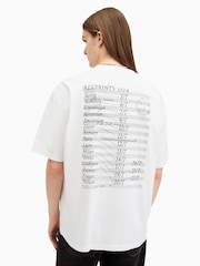 AllSaints White Bracken Short Sleeve Crew Neck Cotton T-Shirt - Image 6 of 7