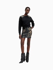 Allsaints Musta Separo Wing Collegepaita - Kuva 4 / 7