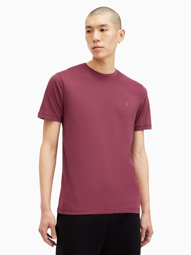 AllSaints Red Brace Short Sleeves Crew T-Shirts 3 Pack - Image 2 of 8