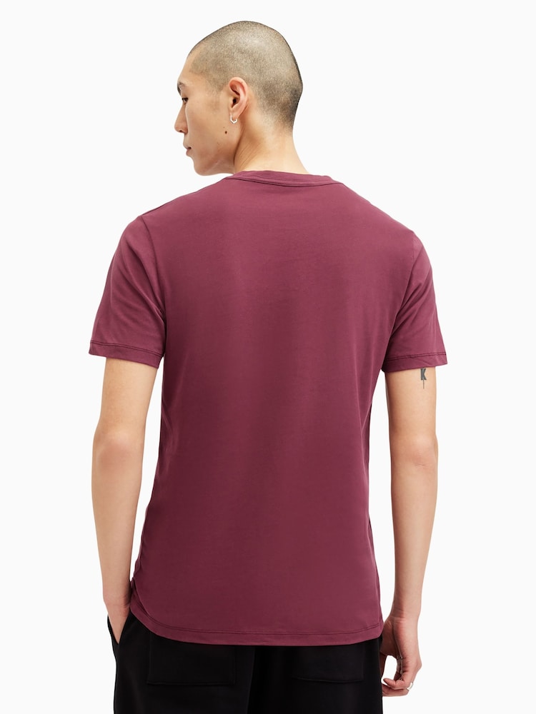 AllSaints Red Brace Short Sleeves Crew T-Shirts 3 Pack - Image 8 of 8