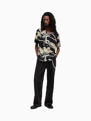 AllSaints Black Buzzard Short Sleeve Shirt - Image 4 of 5
