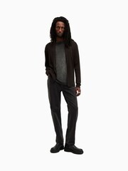 AllSaints Brown Mode Merino Open Cardigan - Image 3 of 6