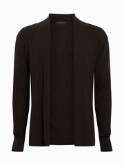AllSaints Brown Mode Merino Open Cardigan - Image 6 of 6