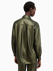 AllSaints Green Charli Seq Shirt - Image 2 of 8