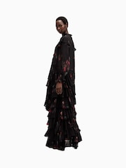 AllSaints Black Cavarly Long Sleeves Maxi Dress - Image 7 of 8