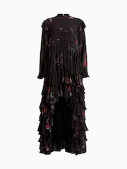 AllSaints Black Cavarly Long Sleeves Maxi Dress - Image 8 of 8
