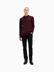 AllSaints Red Mode Merino Long Sleeves Polo Shirt - Image 5 of 7