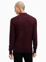 AllSaints Red Mode Merino Long Sleeves Polo Shirt - Image 6 of 7