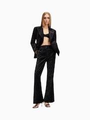 AllSaints Black Sevenh Vel Blazer - Image 3 of 7