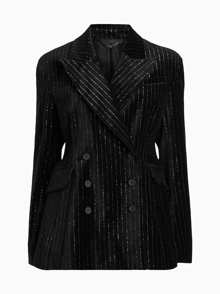 AllSaints Black Sevenh Vel Blazer - Image 7 of 7 AllSaints Black Sevenh Vel Blazer - Image 7 of 7