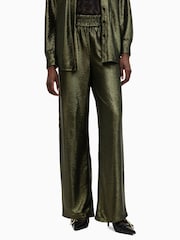 AllSaints Green Charli Seq Trousers - Image 1 of 7
