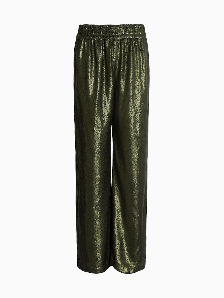 AllSaints Green Charli Seq Trousers - Image 7 of 7