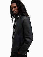 AllSaints Black Hayward 100% Cotton Jacket - Image 4 of 8
