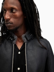 AllSaints Black Hayward 100% Cotton Jacket - Image 5 of 8