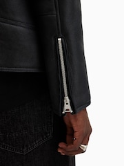 AllSaints Black Hayward 100% Cotton Jacket - Image 7 of 8