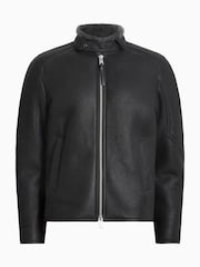 AllSaints Black Hayward 100% Cotton Jacket - Image 8 of 8
