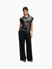AllSaints Black Shane Chain Top - Image 3 of 6