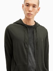 AllSaints Green Mode Merino Zip Hoodie - Image 2 of 7