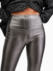 AllSaints Grey Cora Leggings - Image 2 of 6