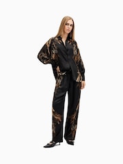 AllSaints Black Oana Shirt - Image 3 of 6
