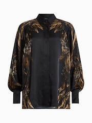 AllSaints Black Oana Shirt - Image 6 of 6