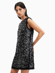 AllSaints Black Llia Emb Dress - Image 3 of 7