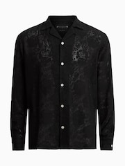 AllSaints Black Okesa Long Sleeve Shirt - Image 6 of 6