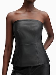 AllSaints Black Imago Bodice T-Shirt - Image 2 of 6
