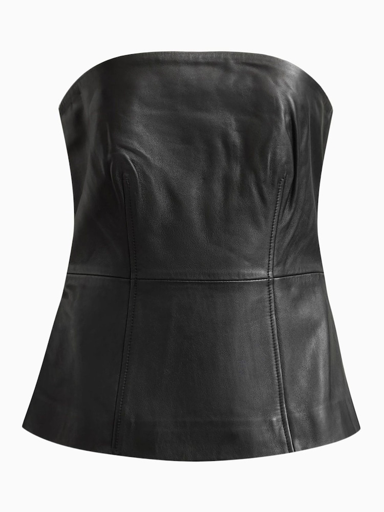 AllSaints Black Imago Bodice T-Shirt - Image 6 of 6